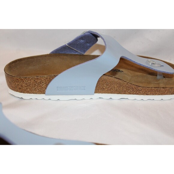 NIB BIRKENSTOCK GIZEH PATENT LEATHER SANDALS NARROW FIT EU 42 US 11 - Picture 4 of 5